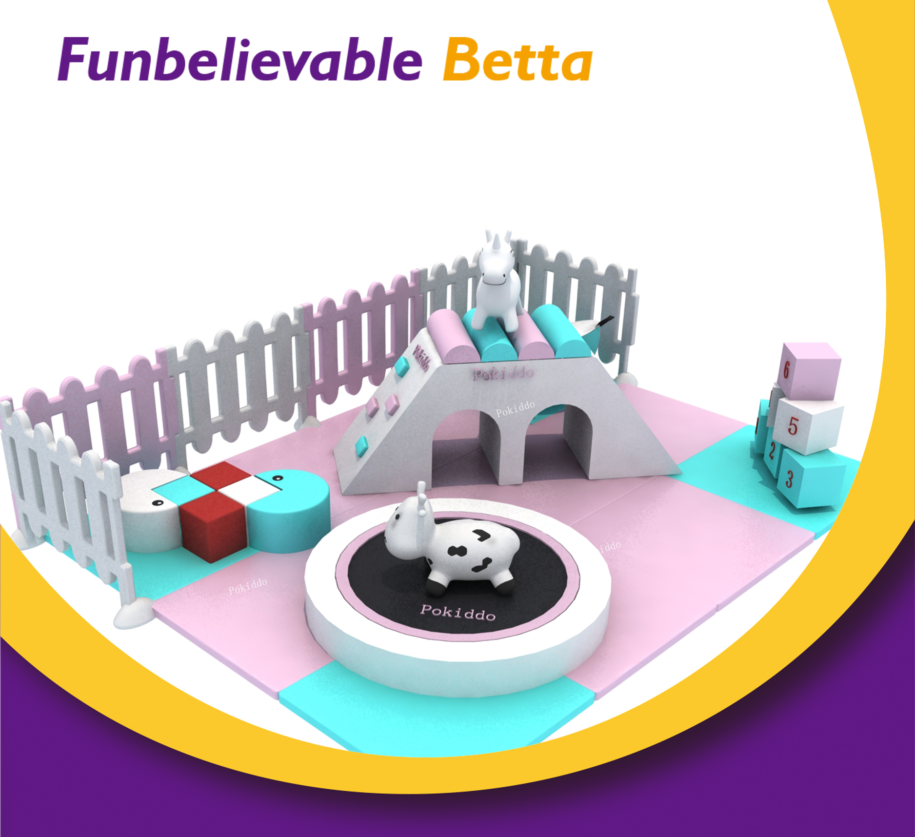 Bettaplay soft play equipment customized Soft play package with ball pool for kids - COPY - COPY