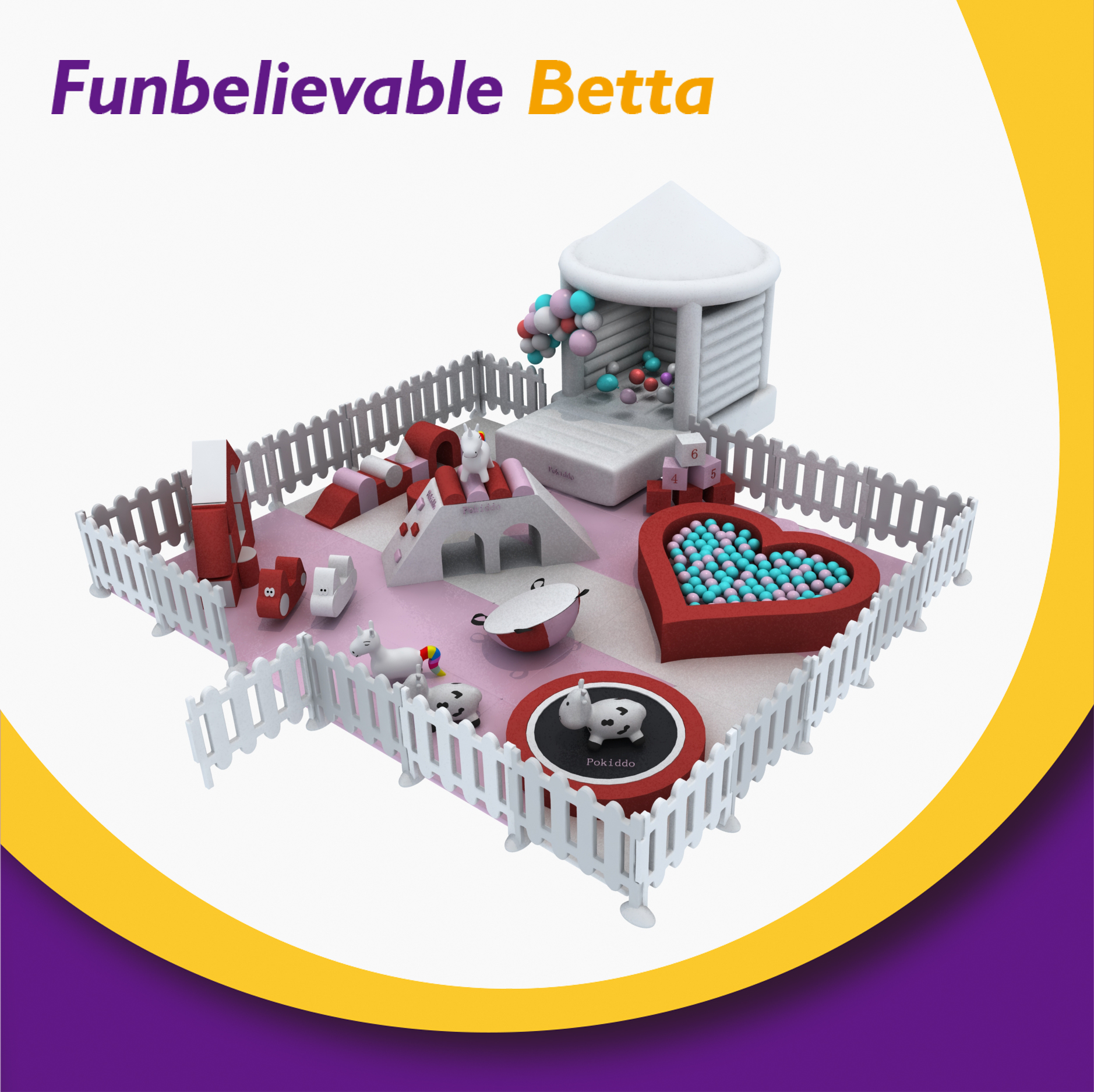 Bettaplay soft play equipment customized Soft play package with ball pool for kids - COPY - COPY
