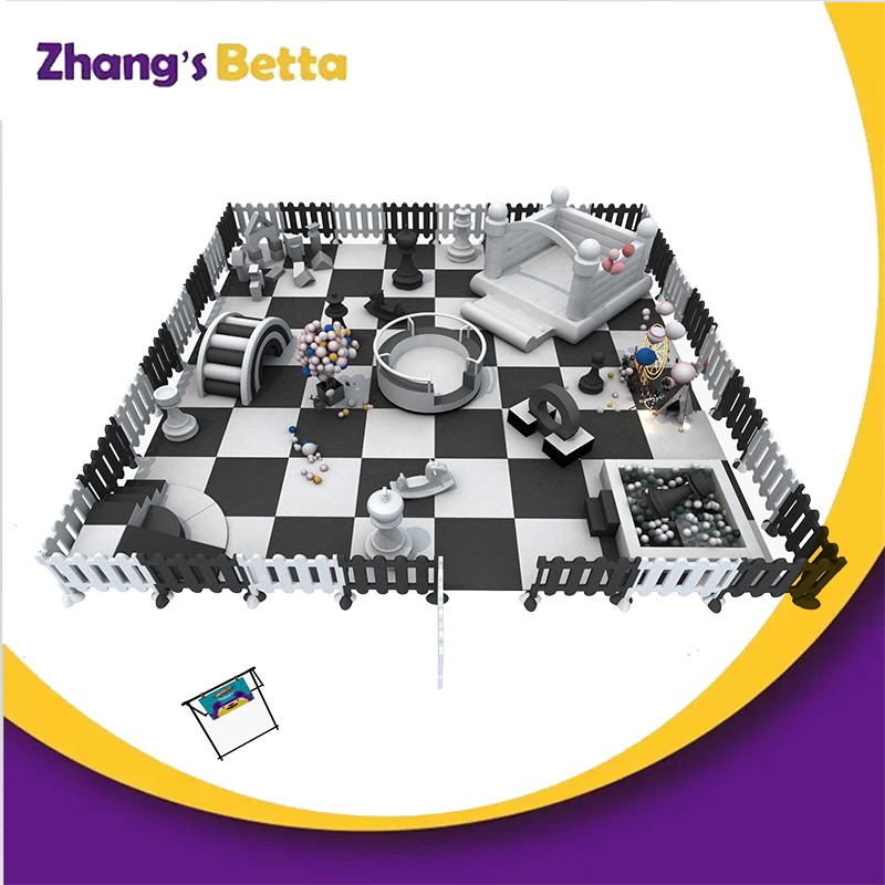 Bettaplay Black and White soft play set child indoor playground with mats for party hire