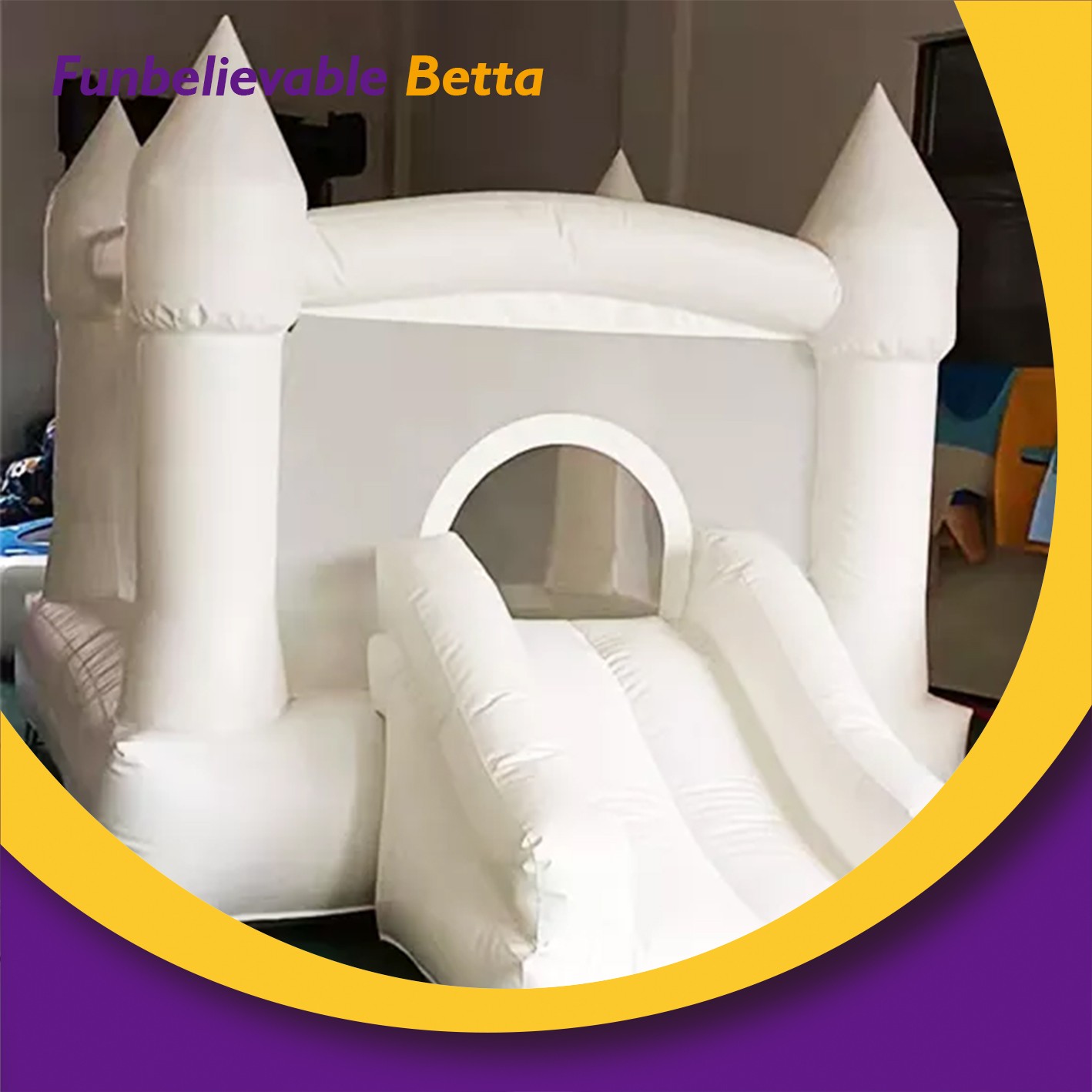 Bettaplay New Outdoor Wedding Rental White Bouncer Inflatable Jumping Castle
