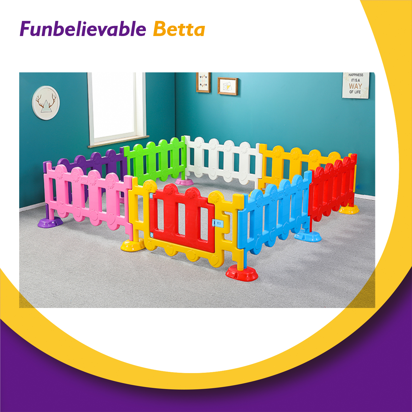Bettaplay plastic kids baby playpen fence soft play equipment indoor playground