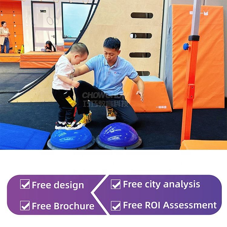 286 sq.m Indoor Parkour Training Equipment, Kids Obstacle Course, Gym Ninja Warrior & Themed Maze