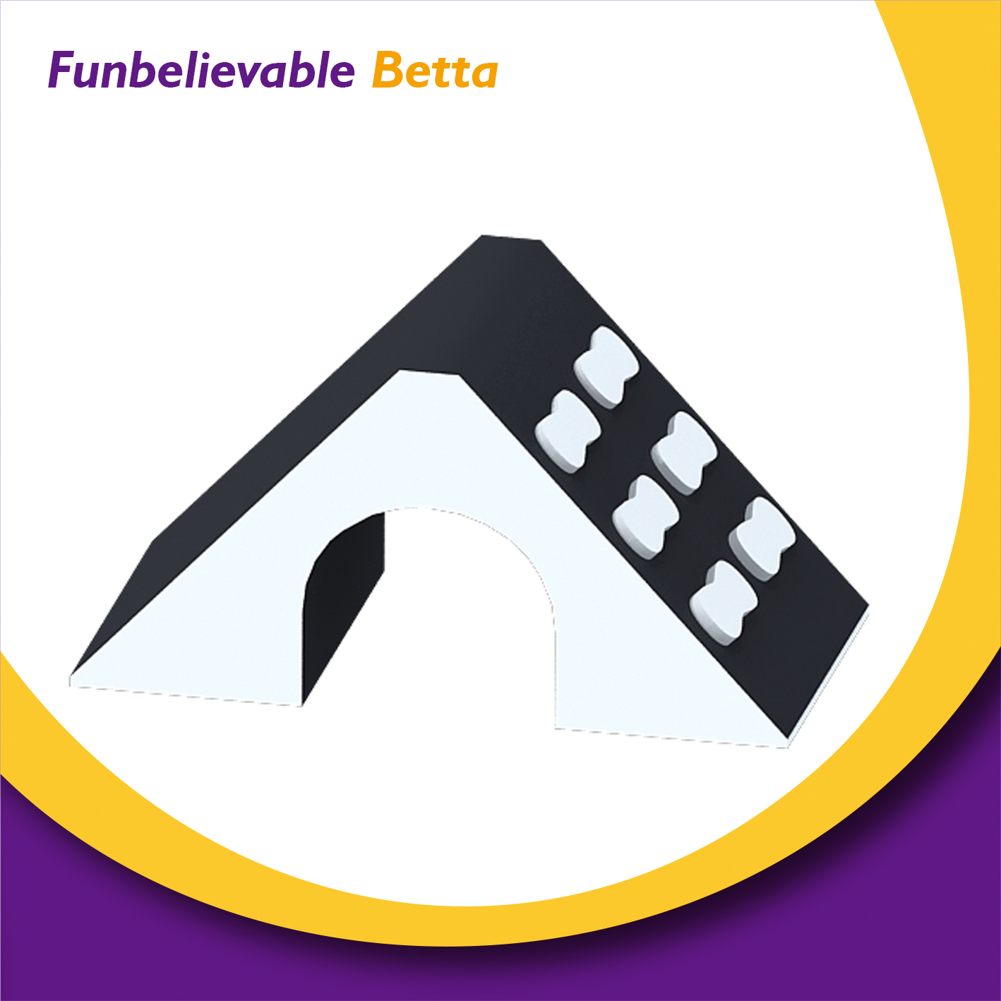 Bettaplay white and black climbing slope soft play item manufacturer for your party