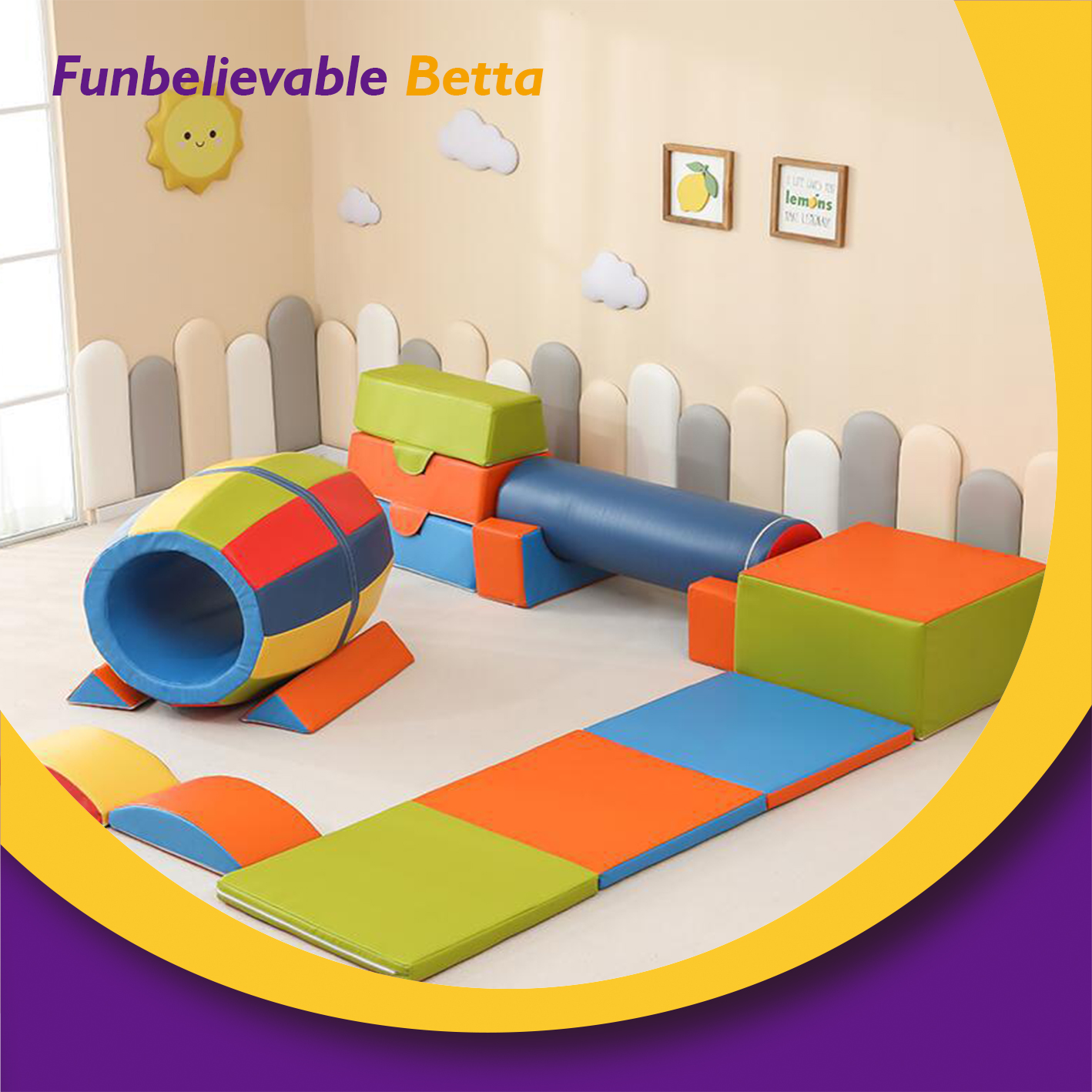 Bettaplay Foam Climbing Blocks kids Soft Play Equipment Module Block Set for school