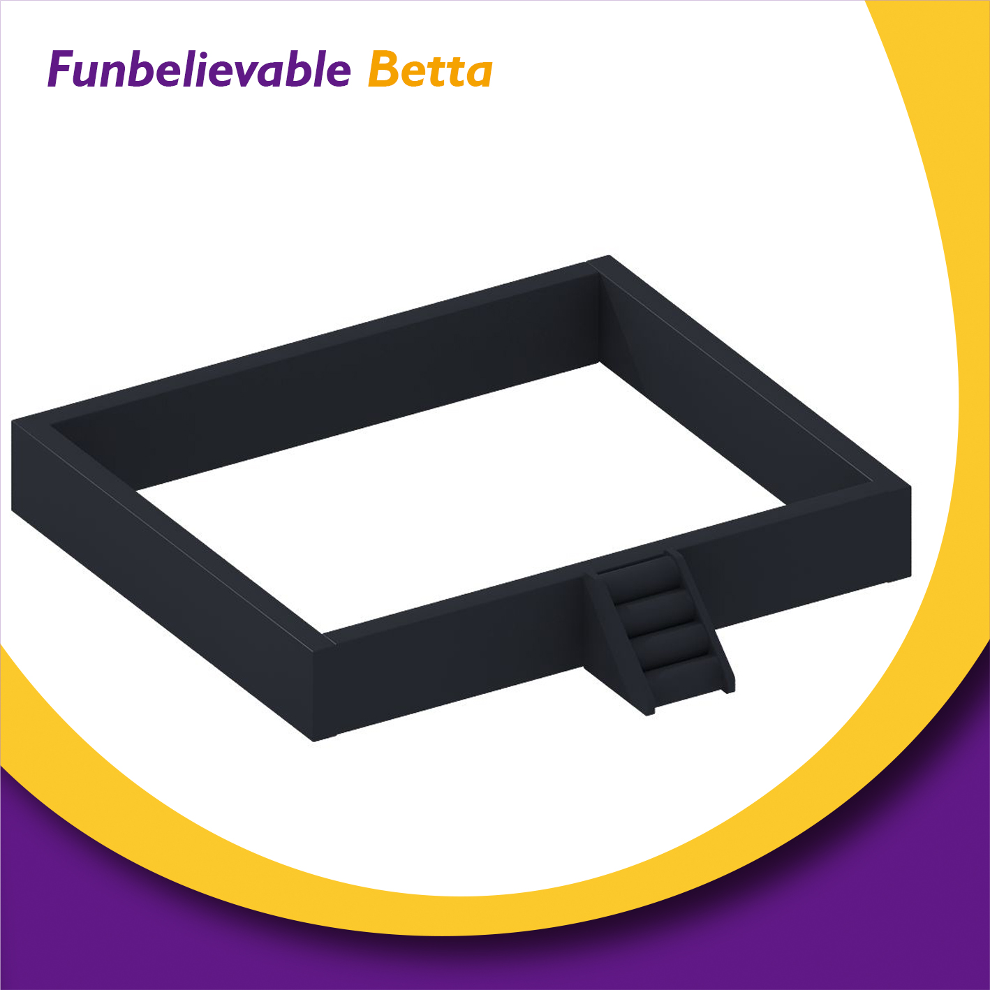Bettaplay customize size and color black soft play square ball pit with stairs