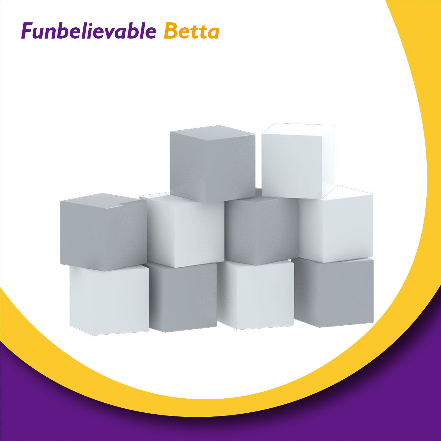 Bettaplay soft play party rental cubic all foam blocks straw stack style for kids