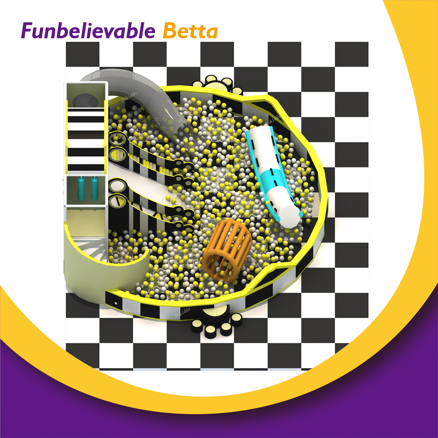 Bettaplay children soft play kids slide play house ball pool soft ball pit for shopping mall