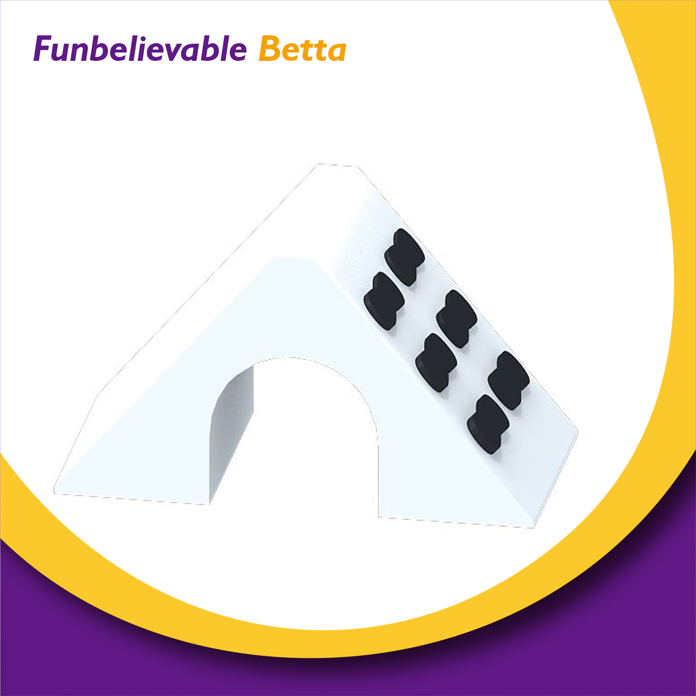 Bettaplay white and black climbing slope soft play item manufacturer for your party