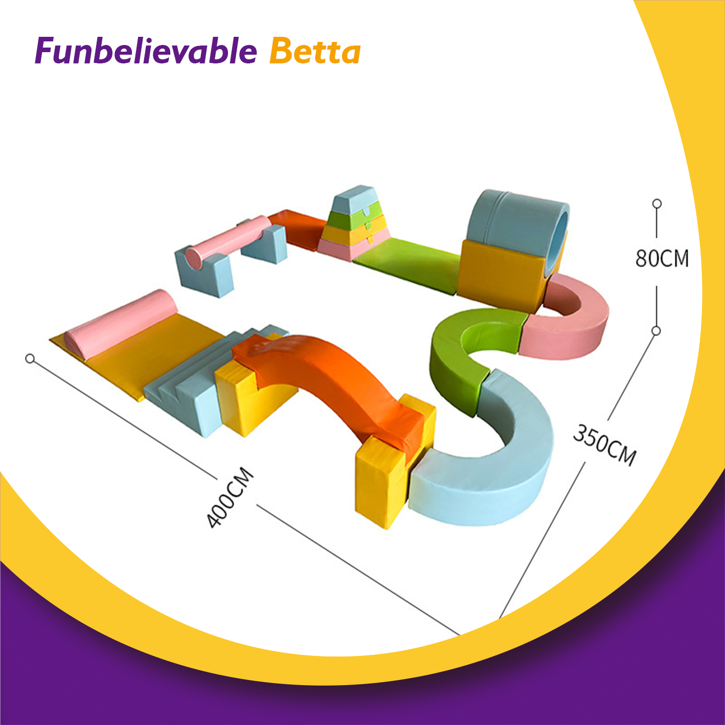 Bettaplay Foam Climbing Blocks kids Soft Play Equipment Module Block Set for school