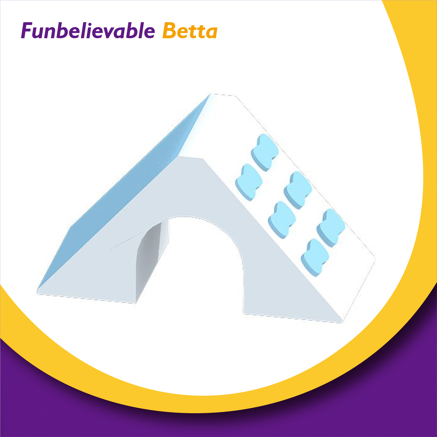Bettaplay white and black climbing slope soft play item manufacturer for your party