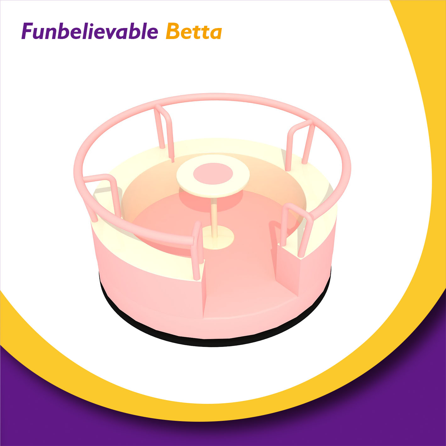 Bettaplay soft play animal carrousel soft play spinning seat for kids