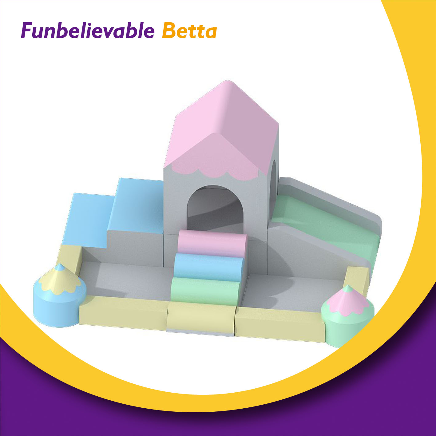 Bettaplay soft play party rental pencil castle soft play house set for kids
