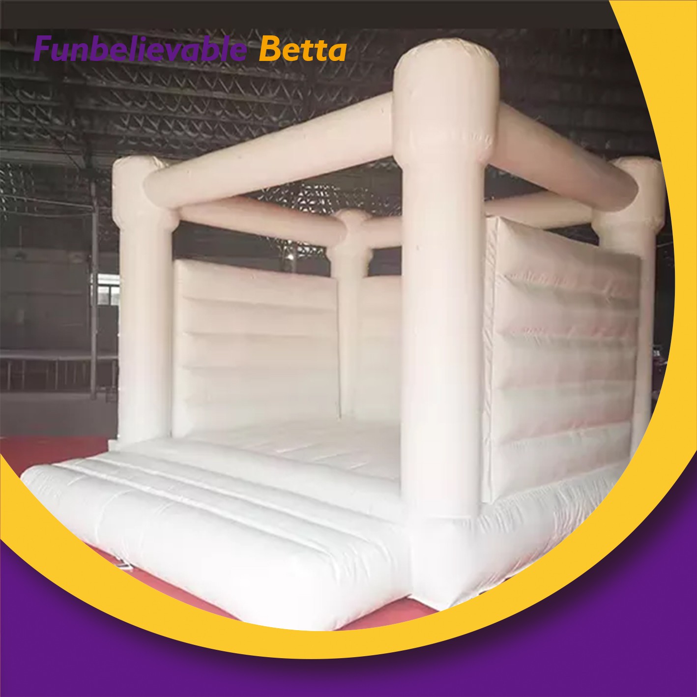Bettaplay New Outdoor Wedding Rental White Bouncer Inflatable Jumping Castle