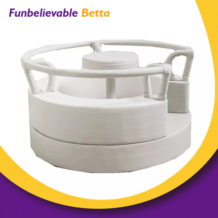Bettaplay Soft play rides white carousel merry go round indoor play center soft playground